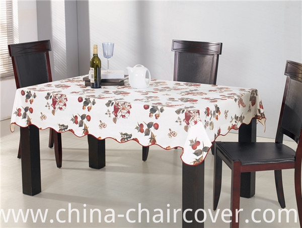 PVC Printed Tablecloth with Nonwoven Backing Oilproof, Waterproof Feature and Square Shape